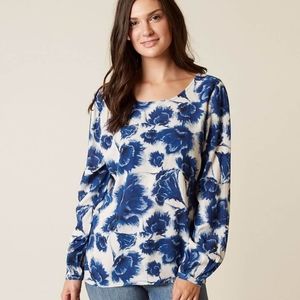Billabong Rainy Roads Top Floral Peasant Top Boho NEW